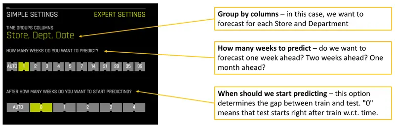 Data about simple settings
