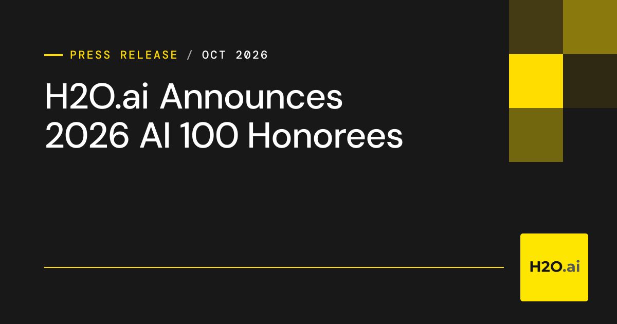 H2O.ai объявляет лауреатов премии 2026 AI 100