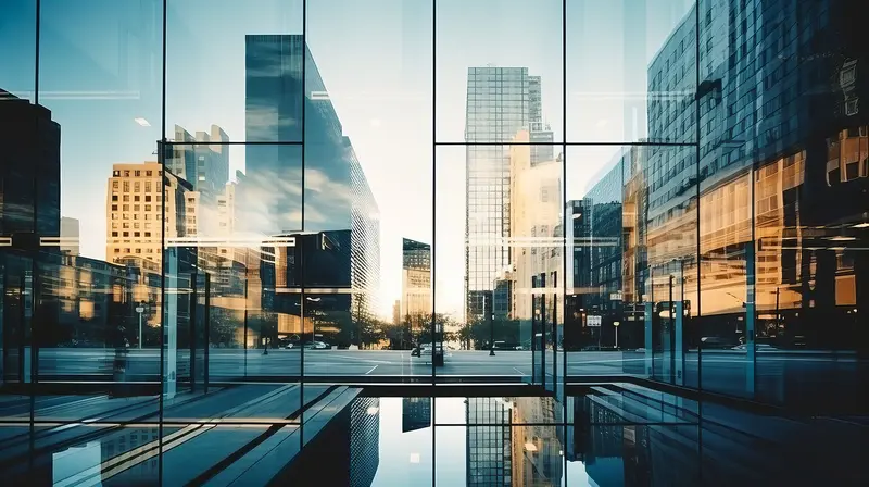 Glass office towers