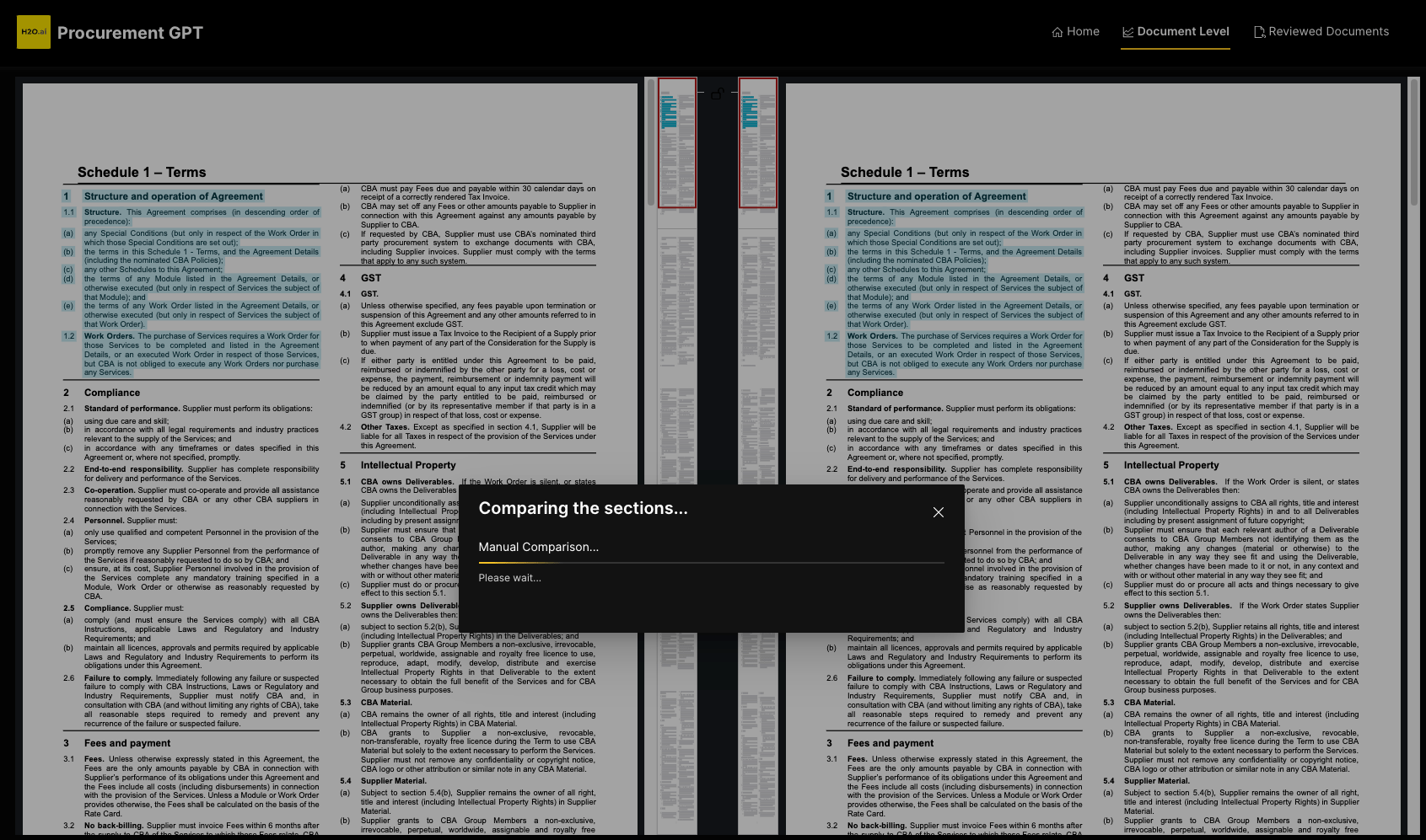 ProcurementGPT with manually selected sections