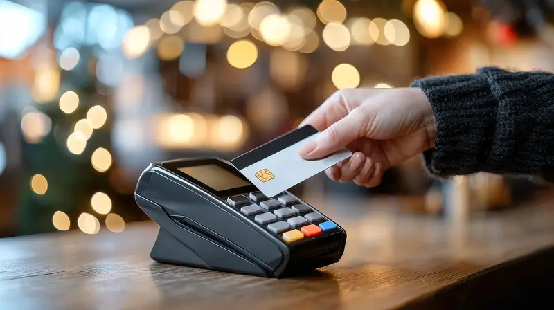 A card tapped on a payment terminal
