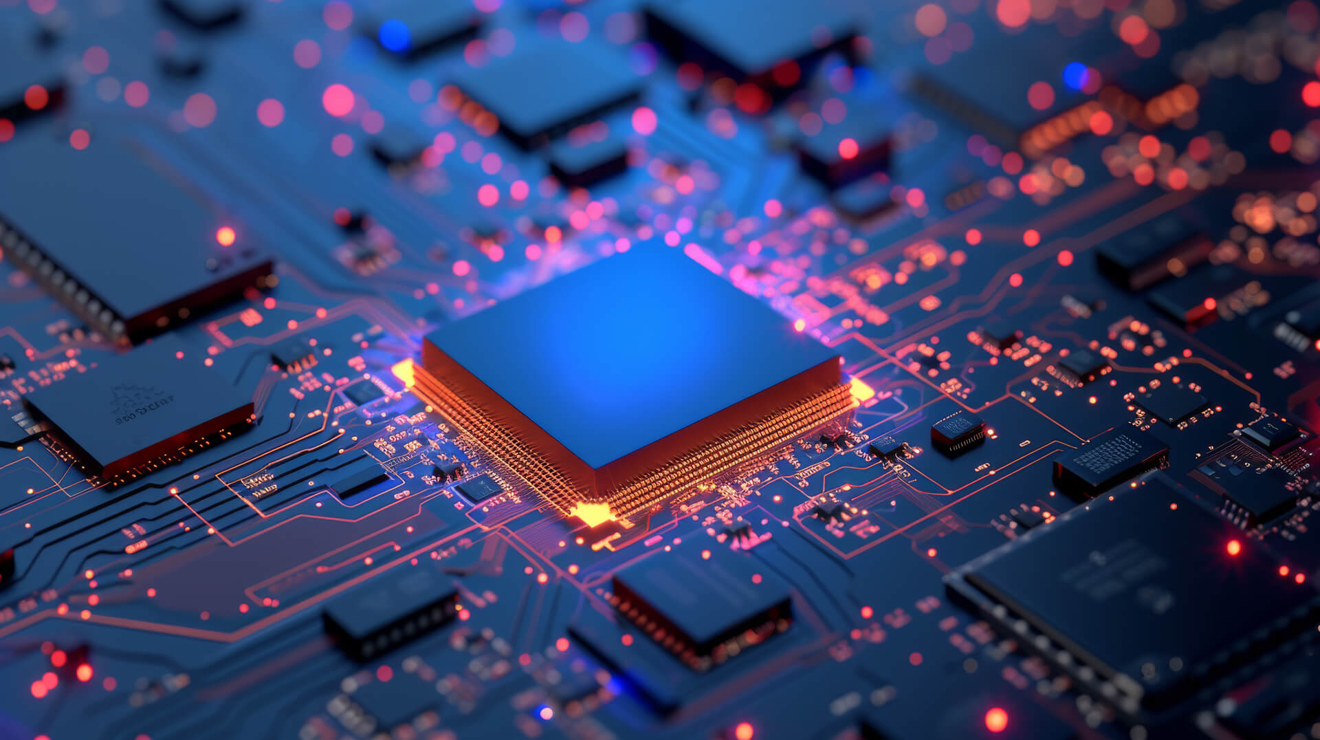 A processor on a circuit board