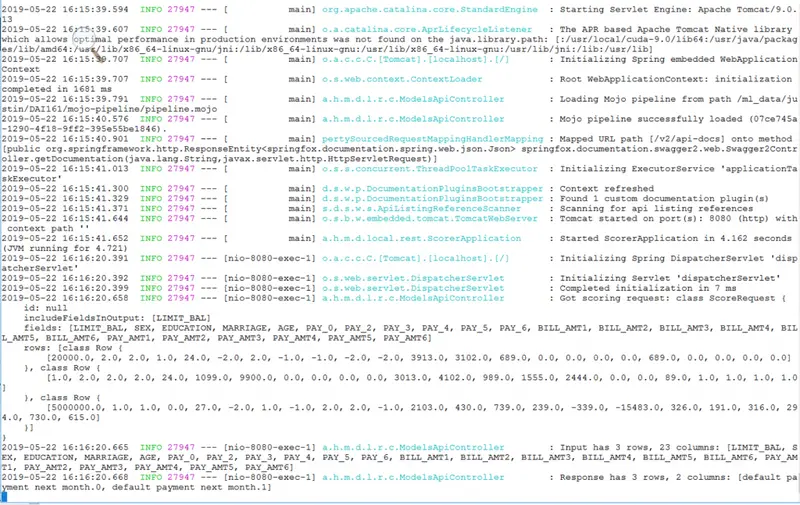 Score in REST server ready 