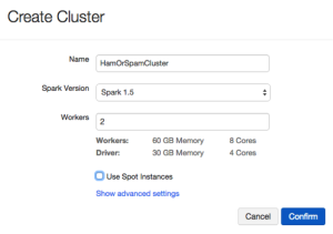 Create cluster