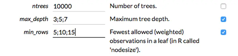 search criteria