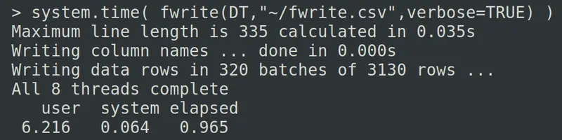 System time fwrite code