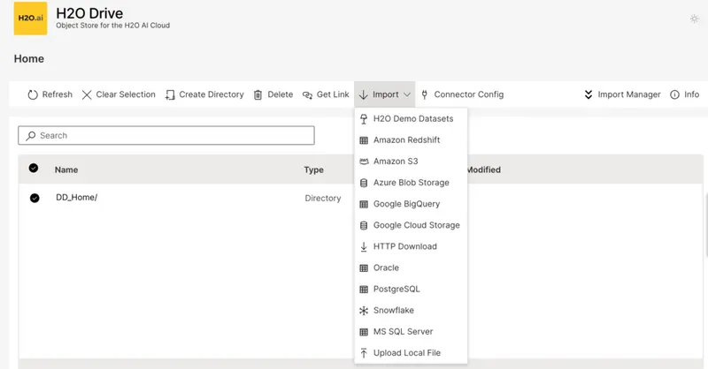 H2O Drive/H2O Exchange Store v0.7.2 (currently only available as a preview for Hybrid Cloud users on AWS)