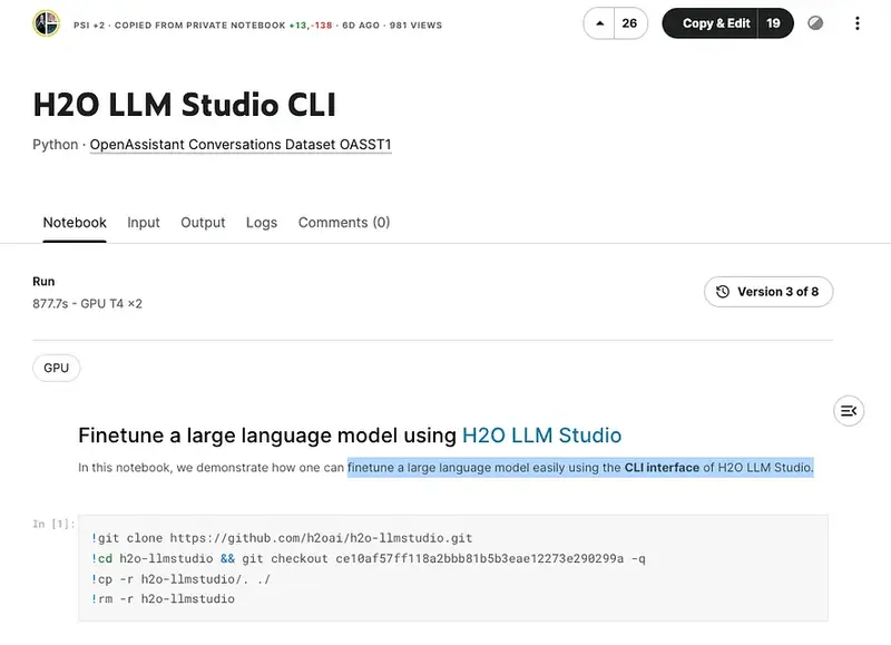 h2o LLM Studio cli