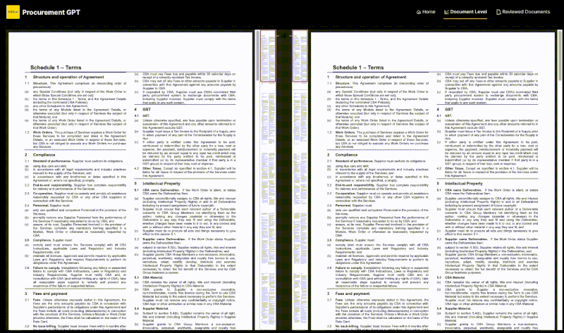 ProcurementGPT breaking a clause into requirements